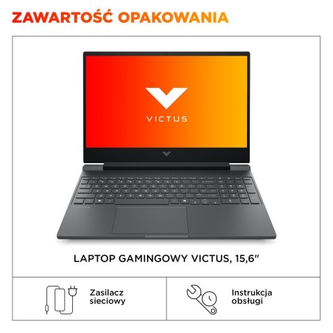 HP Victus 15-fa2246nw i5-13420H 15.6"FHD IPS 144Hz 300nits AG 16GB DDR4 SSD512 GeForce RTX 3050 6GB WiFi6+BT Cam720p 52,5Wh Win1