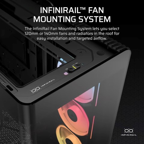 Obudowa Corsair FRAME 4500X LX-R RGB Tempered Glass Mid-Tower, Black