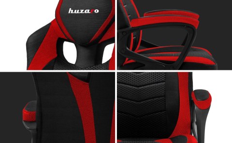 Fotel gamingowy Huzaro FORCE 2.5 Red Mesh (OUTLET)