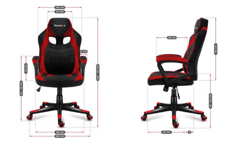 Fotel gamingowy Huzaro FORCE 2.5 Red Mesh (OUTLET)