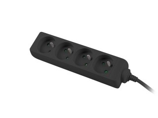 LANBERG LISTWA PRZEDŁUŻACZ 1.5M 4X 230V PL KABEL WYKONANY Z PEŁNEJ MIEDZI CZARNA
