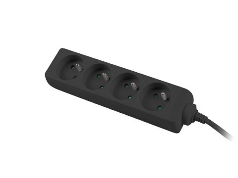 LANBERG LISTWA PRZEDŁUŻACZ 1.5M 4X 230V PL KABEL WYKONANY Z PEŁNEJ MIEDZI CZARNA