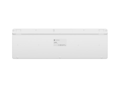 NATEC KLAWIATURA TANG US BEZPRZEWODOWA BT + 2.4GHZ CICHA SLIM BIAŁA