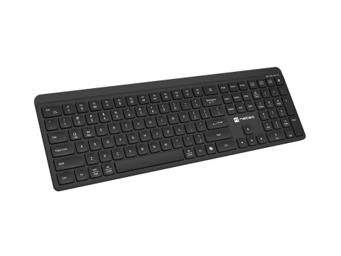 NATEC KLAWIATURA TANG US BEZPRZEWODOWA BT + 2.4GHZ CICHA SLIM CZARNA