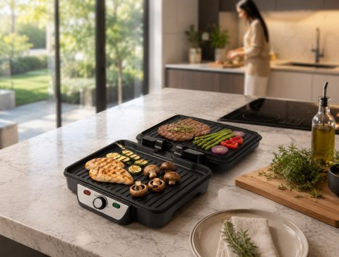 Grill elektryczny Esperanza Provolone EKG007 (stołowy-zamknięty; 1800W; kolor inox)