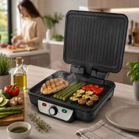 Grill elektryczny Esperanza Provolone EKG007 (stołowy-zamknięty; 1800W; kolor inox)
