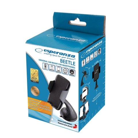 Uchwyt samochodowy do smartfona Esperanza BEETLE EMH113 (kolor czarny)
