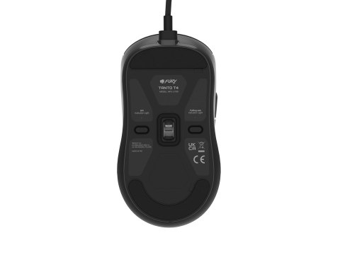 Mysz dla graczy Fury Tanto T4 12000DPI RGB czarna gamingowa przewodowa