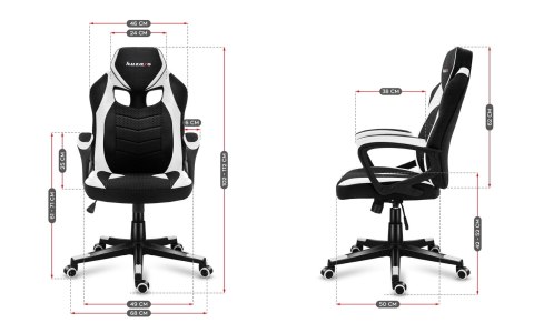 Fotel gamingowy Huzaro Force 2.5 White Mesh (OUTLET)