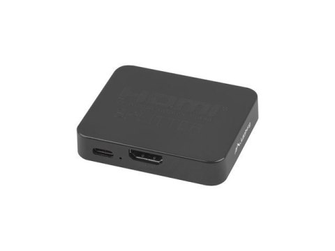 LANBERG SPLITTER VIDEO HDMI->2X HDMI 4K + PORT USB-C CZARNY