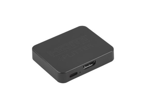 LANBERG SPLITTER VIDEO HDMI->2X HDMI 4K + PORT USB-C CZARNY
