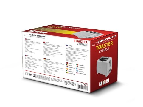 Toster Esperanza Caprese EKT001 (600W; kolor biały)