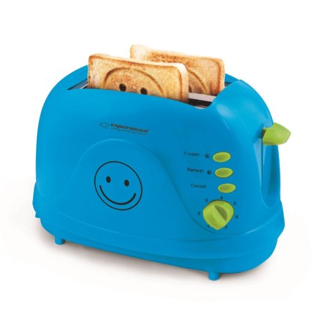 Toster Esperanza Smiley EKT003B (750W; kolor niebieski)