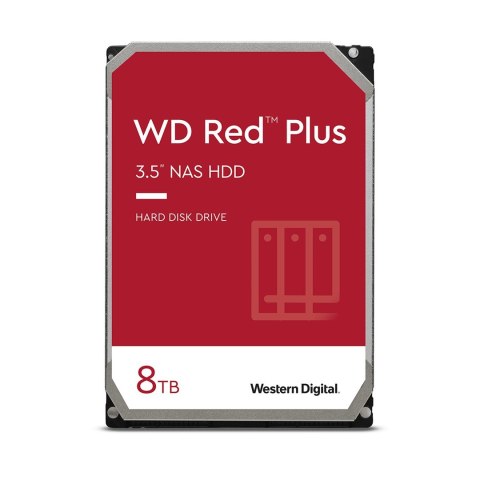 Dysk HDD WD Red Plus WD80EFPX (8 TB ; 3.5"; 256 MB; 5640 obr/min) (OUTLET)