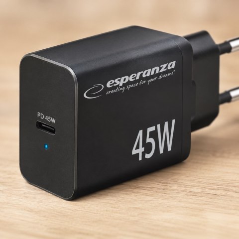 ESPERANZA ŁADOWARKA SIECIOWA 45W USB-C PD EZC108K