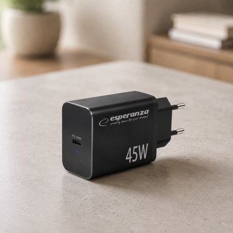 ESPERANZA ŁADOWARKA SIECIOWA 45W USB-C PD EZC108K