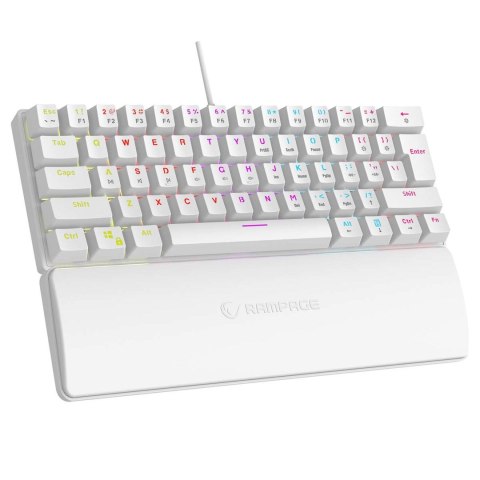 RAMPAGE KLAWIATURA MECHANICZNA PLOWER K60 WHITE BL
