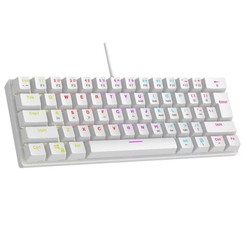 RAMPAGE KLAWIATURA MECHANICZNA PLOWER K60 WHITE BL