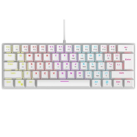 RAMPAGE KLAWIATURA MECHANICZNA PLOWER K60 WHITE BL