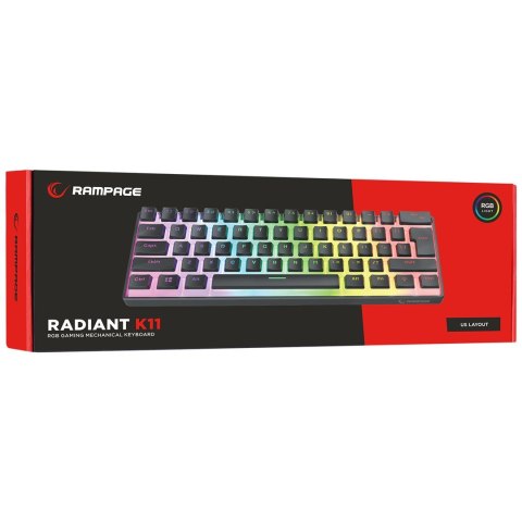 RAMPAGE KLAWIATURA MECHANICZNA RADIANT K11 PUDDING