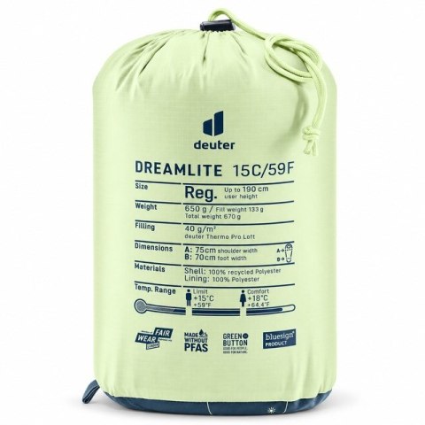 Śpiwór Deuter Dreamlite 15C/59F, terra/canyon