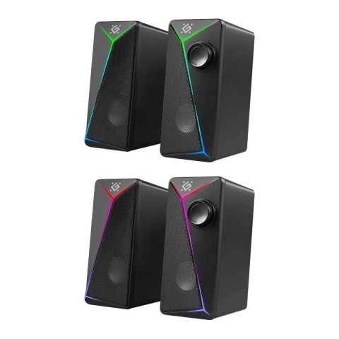DEFENDER GLOSNIKI PC J5 2.0 6W LED USB CZARNE 65965