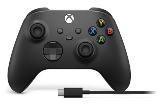 Kontroler bezprzewodowy MICROSOFT Xbox Serie Black+USB-C (OUTLET)