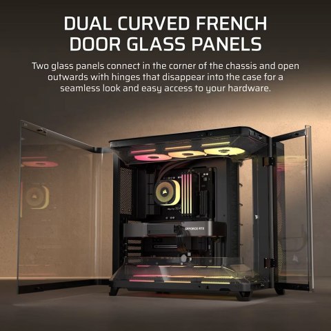 Obudowa Corsair AIR 5400 LX-R LINK Tempered Glass Mid-Tower, Black