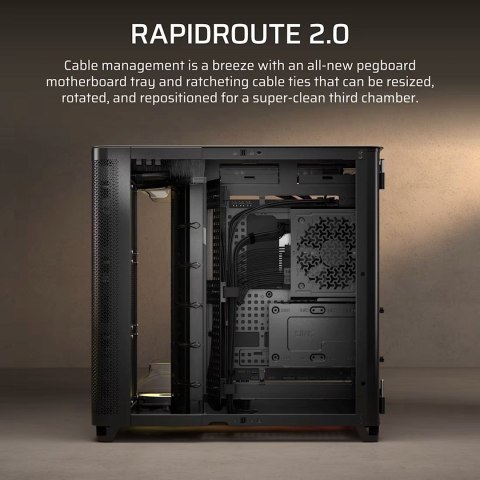 Obudowa Corsair AIR 5400 RS-R ARGB Tempered Glass Mid-Tower, Black