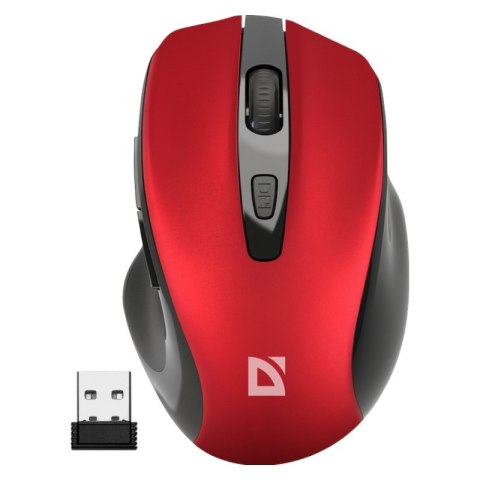 DEFENDER MYSZ BEZPRZEWODOWA PRIME MB-053 RF SILENT CLICK CZERWONA 52052