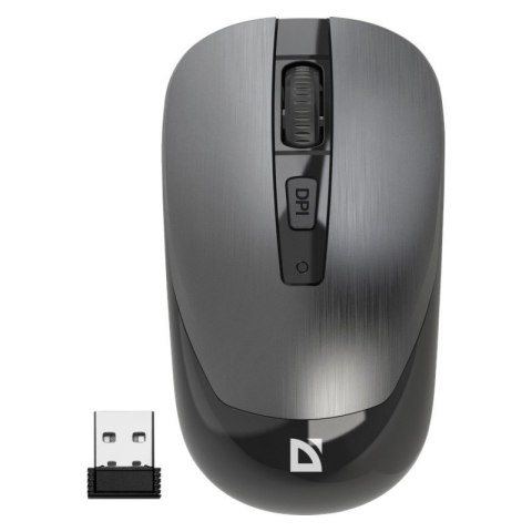 DEFENDER MYSZ BEZPRZEWODOWA WAVE MM-995 RF SILENT CLICK SREBRNA 52993