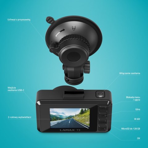 Wideorejestrator LAMAX T3 (OUTLET)