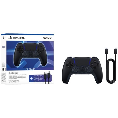 Kontroler bezprzewodowy PS5 SONY DualSense Midnight Black +kabel USB (OUTLET)