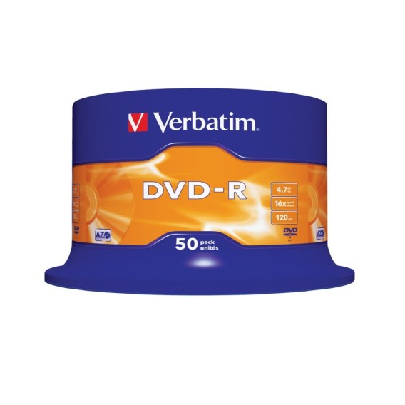 DYSK VERBATIM 4.7 GB 16X MATTE SILVER CAKE BOX 50