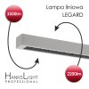 Lampa LED,HanksLight,stojąca, alu,1200*2146mm,up21W/down36W,4000K